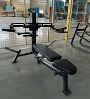 Banc de musculation et presse à épaules 3-en-1 réglable, équipement de fitness multifonctionnel pour la maison et la salle de sport