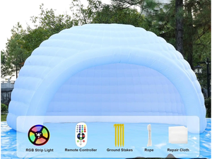 Cúpula de aire inflable Techo Tienda superior LED Tienda de campaña Cabina DE FOTOS Decoración inflable Club nocturno al aire libre Tienda de fiesta Aire - Product Image 6