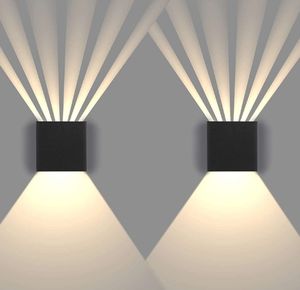 现代时尚铝白黑发光二极管室内外防水12w壁灯卧室壁灯 - Product Image 4