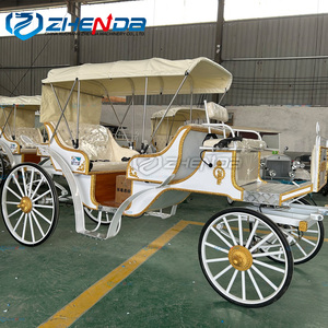White Fresh and Elegant Sightseeing Carriage Special Transport Wedding Sightseeing Carriage Manufacturer for Sale - Product Image 4