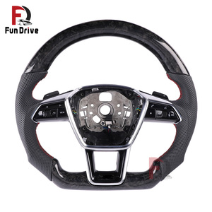 Volant OLIVER à 3 branches modifié pour <span class=keywords><strong>Audi</strong></span> A3 A4 A5 A6 A7 Q3 Q5 S4 S5 TTRS <span class=keywords><strong>E</strong></span>-<span class=keywords><strong>tron</strong></span> <span class=keywords><strong>GT</strong></span> R8 - Product Image 2