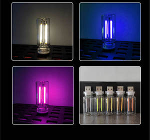 Lámpara LED Decorativa con Control Táctil USB, Luz Nocturna Ambiental, Bombilla de Filamento Incandescente para Decoración de Dormitorio - Product Image 5