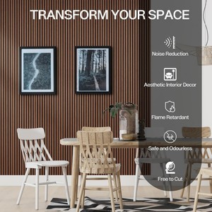 แผ่นอะคูสติกไม้และเอ็มดีเอฟพร้อมดีไซน์แบบจำลองสามมิติสำหรับโรงแรมและห้องนั่งเล่น-ผนังไม้ระแนงแบบโมเดิร์นสำหรับตกแต่งพื้นหลังสำนักงาน - Product Image 5