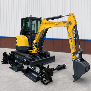 LIVRAISON GRATUITE Mini-excavatrice de 3,5 tonnes avec moteur Kubota, mini-excavatrice sur chenilles de 2 tonnes, machine d'excavation conforme aux normes EPA pour la construction - Product Image 1