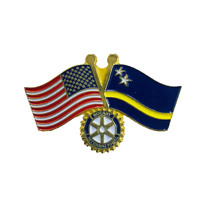 Épingles en émail en gros Badges sur le thème du drapeau exquis personnalisés avec logo rotatif pour commémorer le service mondial et l'amitié