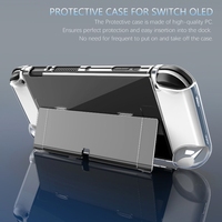 Accessoires de jeu Étui souple transparent de protection Coque de chargement étanche avec support pour console Nintendo Switch