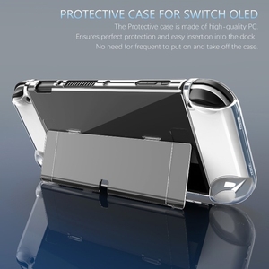 Trò Chơi Phụ Kiện Bảo Vệ Rõ Ràng Mềm Trường Hợp Không Thấm Nước Sạc Bìa Shell Với Bracket Chủ Đối Với Nintendo Chuyển Đổi Giao Diện Điề<span class=keywords><strong>u</strong></span> Khiển - Product Image 3