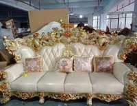 Ensemble de canapés en cuir 1+2+3 pour salon, fabrication Foshan 2023