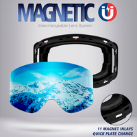 Lunettes de ski magnétiques avec protection UV400, lunettes de sport pour le ski, lunettes de soleil polarisées photochromiques, lunettes de snowboard personnalisées
