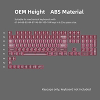 OEM Height 115 Keys High Translucent Keycaps for Mechanical Keyboards PC Material Keycaps