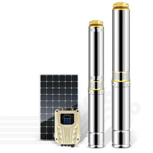 ปั๊มน้ำบาดาลพลังงานแสงอาทิตย์ประสิทธิภาพสูงขนาด 3 นิ้ว ทำจากสแตนเลส พร้อมมอเตอร์ไร้แปรงถ่าน 24V/48V/72V DC ตัวควบคุม MPPT ขนาดกะทัดรัด ใช้กับแผงโซลาร์เซลล์ - Product Image 1