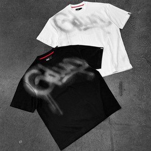 T-shirts personnalisés en gros pour femmes, style streetwear, col rond, imprimés DTG, effet vintage délavé à l'acide, 100% coton, coupe oversize, tricotés - Product Image 3