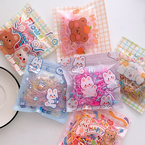200 Pièces Mignonnes Attaches Cheveux Jetables Couleur Crème Glacée, Haute Élasticité, en Plastique, Petits Accessoires Cheveux pour Enfants, Adorables - Product Image 4