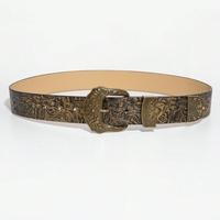 Ceintures pour femmes JULUN, ceinture Y2k, ceintures western, motif rétro, large boucle à ardillon, accessoire unisexe, ornement pour jeans, usage quotidien