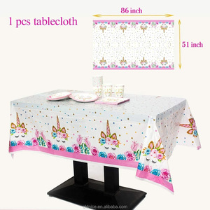 Nice Disposable Tablecloth <strong>Unicorn</strong> Birthday <strong>Party</strong> Custom Plastic Waterproof Table Cover Birthday Wedding <strong>Party</strong> Decorations - Product Image 3