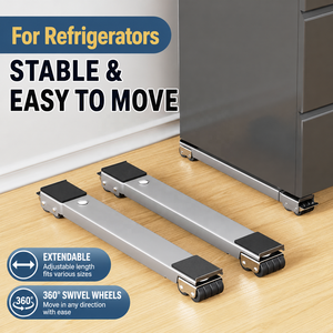 Base Regolabile Monolaterale Lucida per Lavatrice, Supporto Mobile Universale con Ruote per Frigorifero - Product Image 2