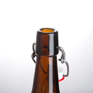 批发空大号玻璃啤酒汽水水康普茶瓶 1000 毫升 短瓶饮料瓶 带旋转盖 1L - Product Image 5