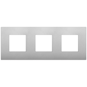 Placca 6M (2+2+2) Int71 CL Silver Matt 23.2x9x0.8 Wall <b>Switch</b> <b>Plate</b> - Product Image 1