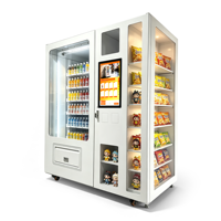 Kiosco Expendedor Inteligente Combinado con Sistema de Refrigeración, Múltiples Métodos de Pago y Estantes Ajustables para Centros Comerciales, Oficinas y Tiendas