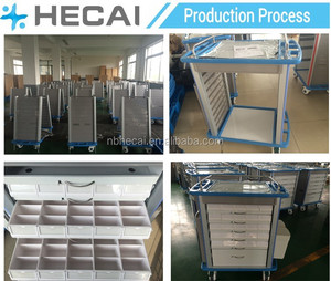 Hecai y tế chiều cao điều chỉnh di chuyển <span class=keywords><strong>ABS</strong></span> PP nhựa bệnh viện thiết bị dịch vụ y tế <span class=keywords><strong>overbed</strong></span> bảng với bánh xe - Product Image 2