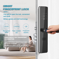 Serrures de porte intelligentes numériques à empreintes digitales WiFi Tuya TTLock APP avec mortaise et cylindre