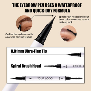 Crayon à sourcils double embout végétalien longue tenue, ultra fin, à micro-pointes de haute qualité pour sourcils sauvages, marque privée - Product Image 6