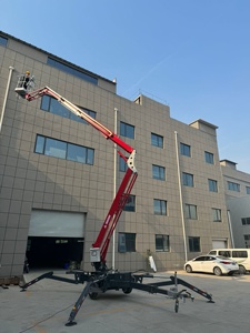 Plataforma elevadora articulada tipo araña remolcable de 16 m, fabricada en China, con sistema hidráulico, rotación de 360° y estabilizadores. - Product Image 3