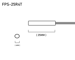 Interrupteur à aimant noir à montage traversant, série FPS-25R4T, axe métallique de 4 mm de diamètre - Product Image 3