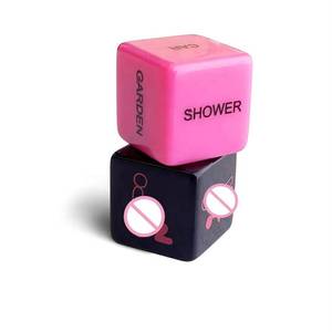 <span class=keywords><strong>Juegos</strong></span> para Adultos, 2 Piezas/Par, Dados Eróticos de Acrílico Rosa de 10 mm para Fiestas, Clubes, <span class=keywords><strong>Juegos</strong></span> de Azar, Juguetes para Parejas - Product Image 3
