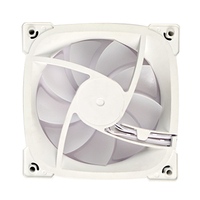 Ventilateur de processeur RGB Manmu blanc 120 mm avec roulement fluide, 4 broches PWM, fonctionnement silencieux 19dBA, 58CFM, ventilateur RGB 12025 pour boîtier PC