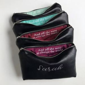 New Design PU Leather Cosmetic <b>Bag</b> <b>Large</b> Capacity <b>Makeup</b> <b>Bag</b> with Zipper Closure Custom Logo Zipper Pouch - Product Image 4