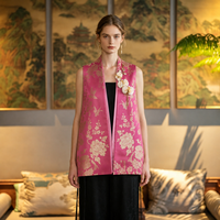 Chemise en soie traditionnelle chinoise pour femmes, broderie française à la main, chemisier à boutons, tenue de soirée, vente en gros