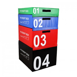 Nhà Máy biểu tượng tùy chỉnh 4 trong 1 phòng tập thể dục thiết bị PVC mềm <span class=keywords><strong>plyometric</strong></span> nhảy hộp cho tập thể dục phòng tập thể dục nhảy Đào Tạo - Product Image 2