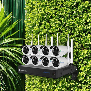 Kit de cámara de seguridad CCTV de Color negro Full HD de 5MP, 8 canales, 3 uds., matriz de LED con almacenamiento HDD, impermeable, Wi-Fi inalámbrico para uso en exteriores - Product Image 6