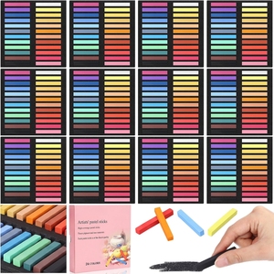 Ensemble de pastels à la <span class=keywords><strong>craie</strong></span> douce, 288 pièces, 24 couleurs, bâtons de <span class=keywords><strong>craie</strong></span> carrés, fournitures de dessin et de <span class=keywords><strong>peinture</strong></span> pour artistes, Kit de matériel artistique professionnel - Product Image 1