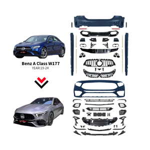 ชุดแต่งกันชนหน้ารถยนต์สำหรับ <span class=keywords><strong>Mercedes</strong></span> Benz <span class=keywords><strong>A</strong></span>-Class W177 ชุดแปลงกันชนหน้า W177 อุปกรณ์ตกแต่งรถยนต์ ปี 2019-2024 - Product Image 1
