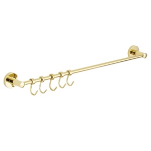 Support mural de cuisine standard avec crochets, support en cuivre pour cuillères et spatules, rangement polyvalent, aucun perçage requis - Product Image 5