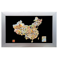 Cadre de présentation mural en verre et bois pour épingles en émail, badges, médailles, fleurs, animaux, collection décorative écologique