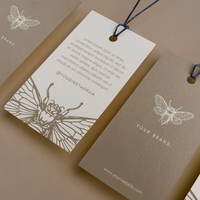 Échantillon Gratuit Étiquette Recyclée Étiquette Suspendue Gaufrée Carton Spécial Luxe Cordelette Cadeau Étiquettes Vêtement Personnalisables Logo Propre