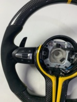 Volant sport en cuir et fibre de carbone à 3 branches pour E36 pour voitures F10/F18/F11/F12/F30-F35/F20/E90/X1-X6/M2-M6