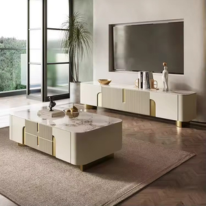 Moderno <span class=keywords><strong>43</strong></span> <span class=keywords><strong>pulgadas</strong></span> 2025 Europa Smart <span class=keywords><strong>TV</strong></span> Stands con <span class=keywords><strong>mesa</strong></span> de centro Precio barato Blanco <span class=keywords><strong>TV</strong></span> Muebles para sala de estar con función de almacenamiento - Product Image 5