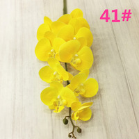 Orchidée Phalaenopsis Artificielle en Soie pour Intérieur, Décoration Maison, Fleur Artificielle, Ornement Imprimé en 3D, Tige Unique, 9 Fleurs Réalistes