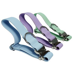 Waterproof PVC <b>Dog</b> <b>Collar</b> Thick Wide Heavy Duty <b>Collar</b> with Quick Release Buckle & Luxury Hardware for Medium <b>Large</b> <b>Dogs</b> - Product Image 4