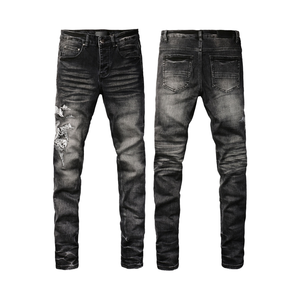 Jeans pour hommes à taille basse, coupe slim, style Y2K, pantalons en denim pour hommes, design personnalisé, denim de haute qualité, Micah Corp Sialkot - Product Image 1