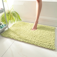 Tapis de salle de bain de couleur unie, tapis Chenille absorbant l'eau, lavabo antidérapant, tapis de sol en peluche