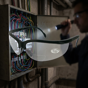 Lunettes de sécurité UV385, monture nylon, anti-rayures. Marque taïwanaise - Product Image 1