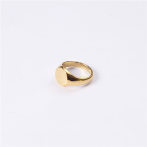 เครื่องประดับมินิมอลสแตนเลสแหวนแกะสลักส่วนบุคคล18K แหวนทองผู้หญิง - Product Image 2