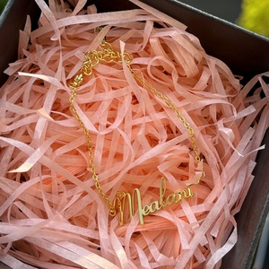 Qiohan 스테인레스 스틸 명찰 팔찌 사용자 정의 아기 목걸이 사용자 정의 이름 보석 세트 - Product Image 4