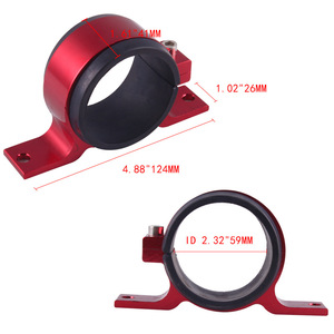 Fuel Pump Mounting <b>Bracket</b> 58mm Aluminum Alloy For Retrofit Upgrade Red - Product Image 1
