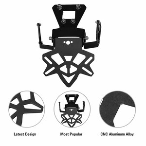 Soporte de matrícula de motocicleta eliminador de guardabarros (Tail Tidy) para <span class=keywords><strong>Kawasaki</strong></span> Z400 <span class=keywords><strong>Ninja</strong></span> 400 Z250 <span class=keywords><strong>250</strong></span> 2018-2025, aluminio CNC negro - Product Image 4